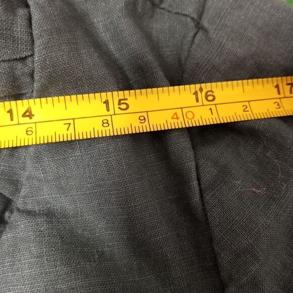 Women's Jacket PainGreenButton 52% Linen 48%Cotton3/4SleevePockets - Picture 4 of 7